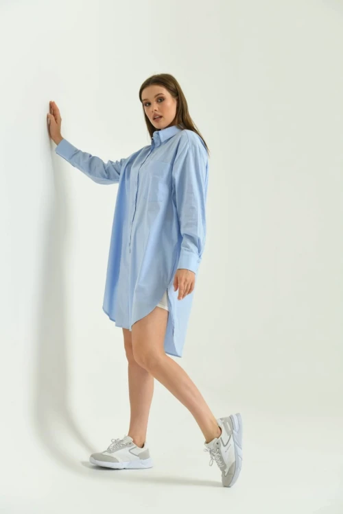 KADIN MİNT TUNİK TARZI GÖMLEK