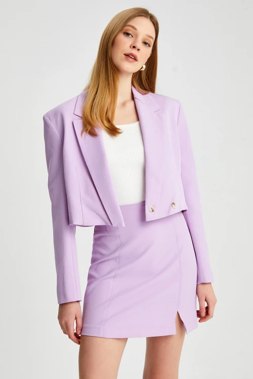 Kadın Kısa Önden Yırtmaçlı Etek