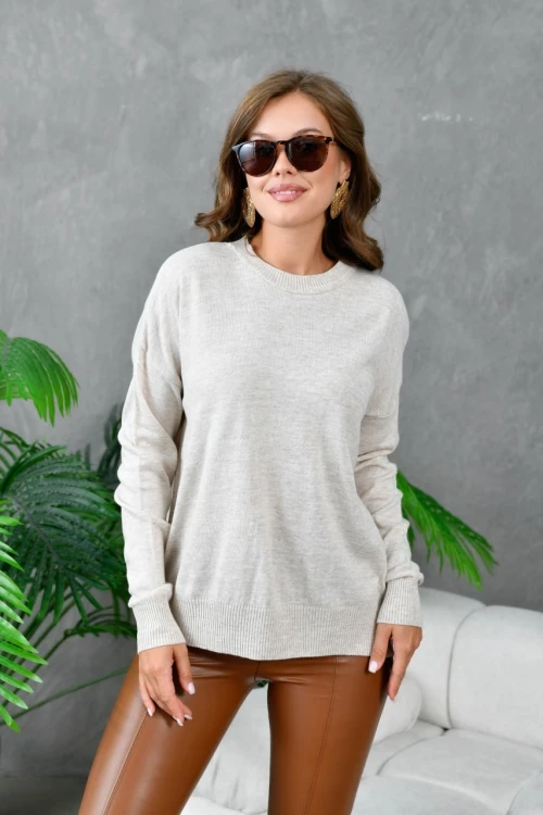 Kadın Kazak Basic Bisiklet Yaka Kazak Kadın Kazak Taş - 10245