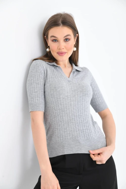 Kadın Kısa Kollu Polo Yaka Corspan Body