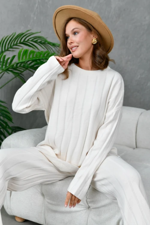 Kadın Triko Tunik ve Pantolonlu İkili Takım