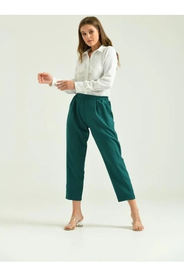 Kadın bel lastikli rahat pantolon