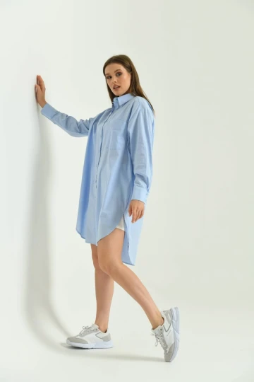 KADIN MİNT TUNİK TARZI GÖMLEK