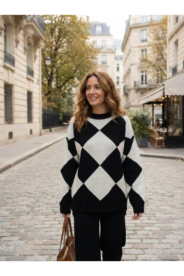 Kadın Triko Tunik ve Pantolonlu İkili Takım