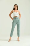 Kadın Pantolon Kemer Detaylı Basic Kadın Pantolon Mint - T018