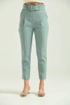 Kadın Pantolon Kemer Detaylı Basic Kadın Pantolon Mint - T018
