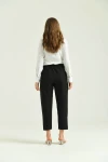 Kadın Pantolon Bel Lastikli Rahat Pantolon Siyah - T116