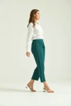 Kadın Pantolon Bel Lastikli Rahat Pantolon Zümrüt - T116