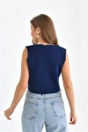 Kadın Yelek Triko Düğmeli Yelek Lacivert - 10281