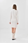 Kadın Elbise Polo Yaka Triko Elbise Taş - 10542